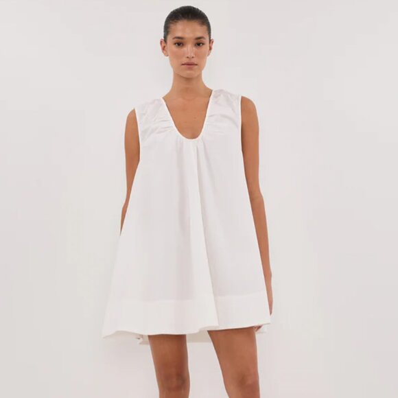 DISSH Gabby White Cotton Mini Dress - Picture 1 of 5